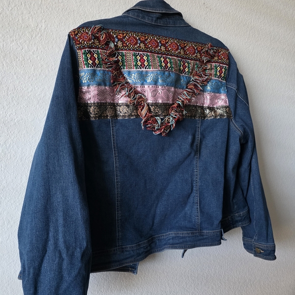 Cato Jackets & Blazers - Cato Multicolor Embroidered Denim Jacket